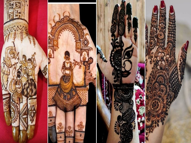 21 लेटेस्ट और ट्रेंडिंग मेहंदी डिजाइन फोटो के साथ - Navratri Ke Liye Latest Mehndi  Designs in Hindi