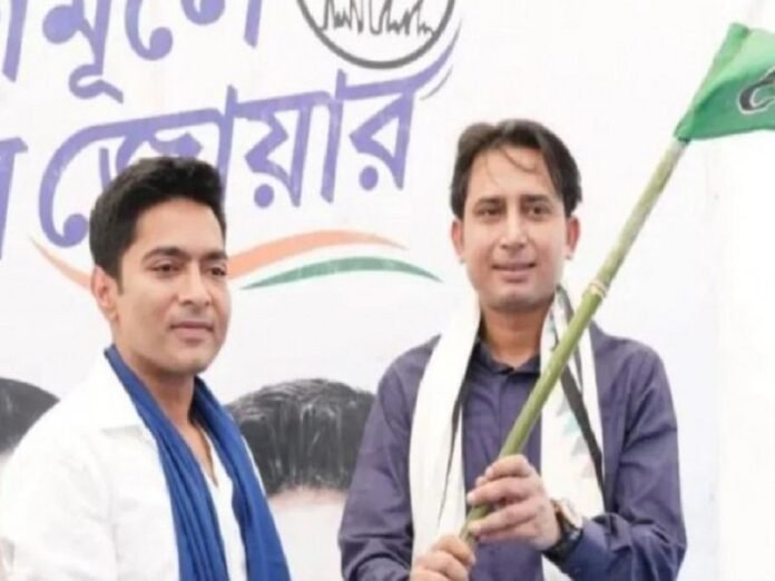 West Bengal congress MLA bayron vishwas joins TMC in presence of abhishek banerjee