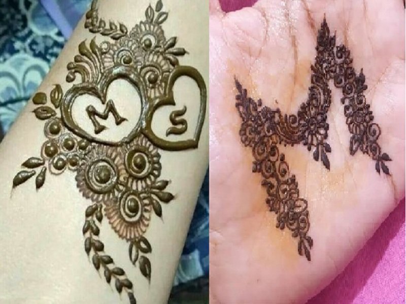 M letter tattoo mehndi design for hand | - YouTube