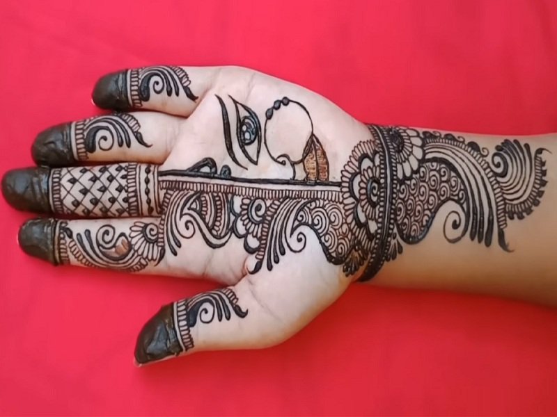 Mehndi Designs For Durga Puja - Navaratri Mehndi Designs